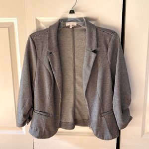 Candie’s Black and White Cropped Blazer